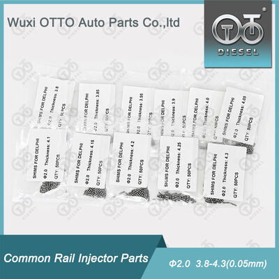 Common Rail Injector Adjusting Shim Kit 2.0mm Diameter Tamir Shim yıkayıcılar 3.80-4.30 ((0.05mm) 50pcs/Bag Diesel Injector Tamir Parçaları